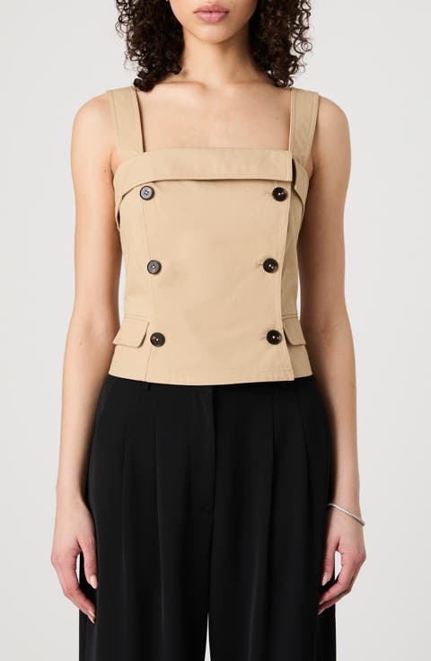 Double Breasted Cotton Top