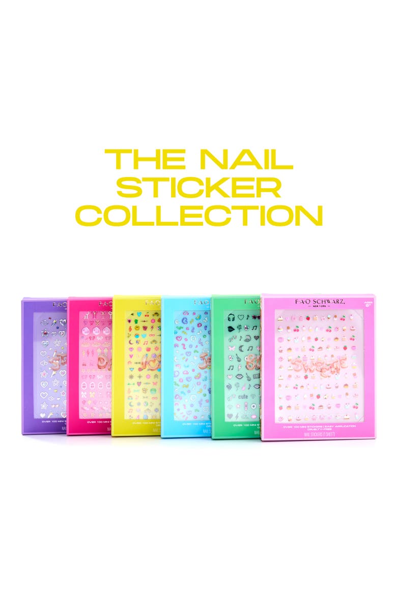 Kids' Iconic Nail Stickers, Alternate, color, OPEN MISCELLANEOUS