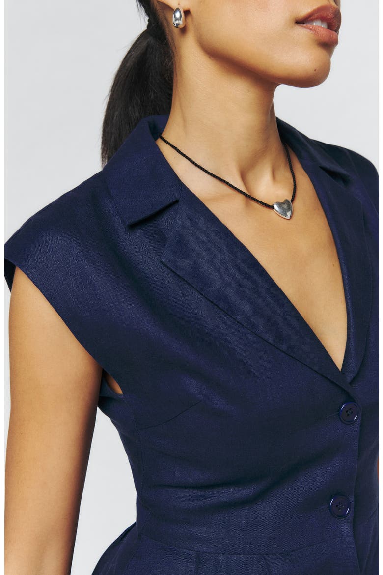 Zienna Linen A-Line Dress, Alternate, color, DANUBE