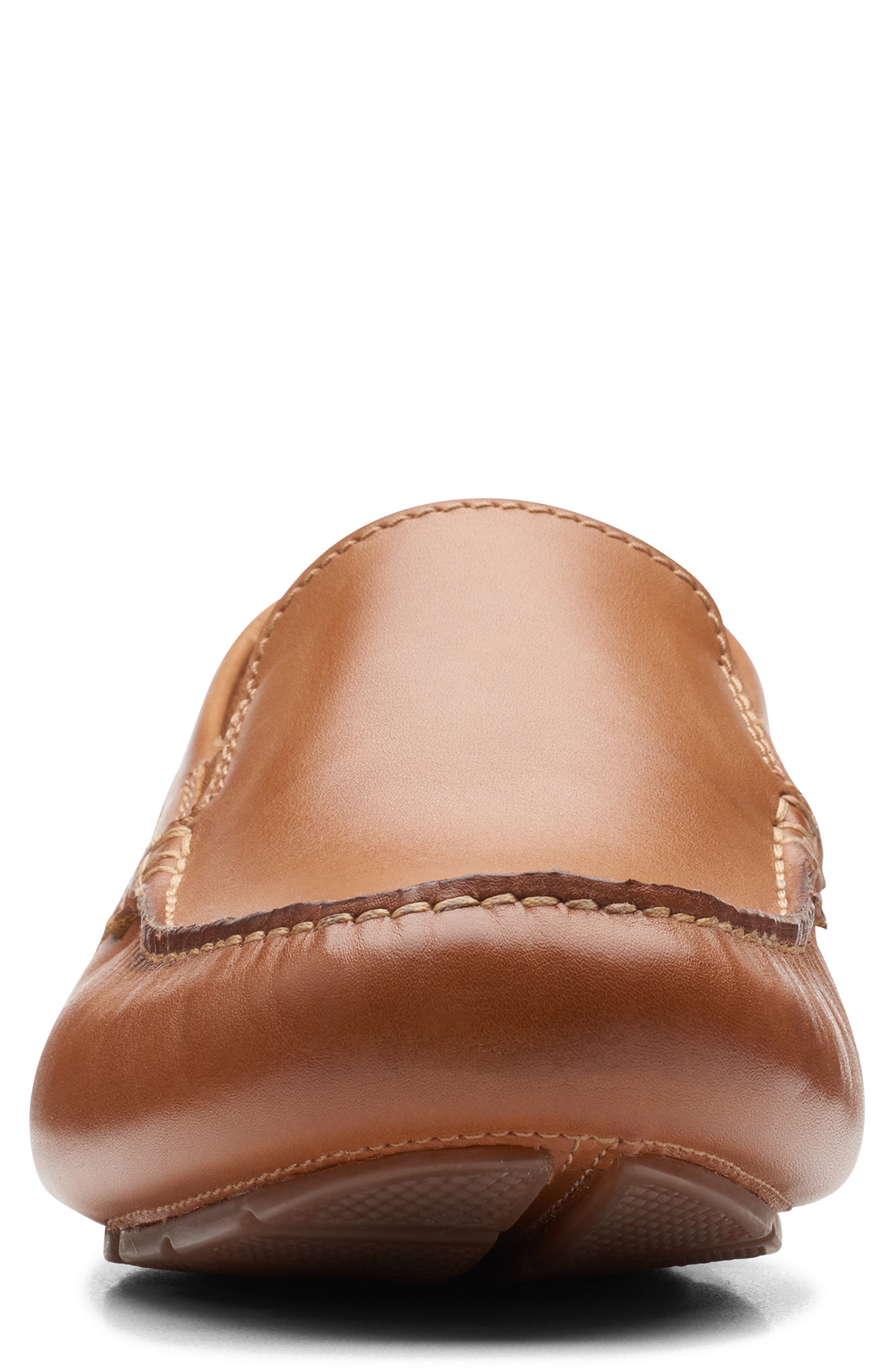 Markman Plain Leather Loafer, Alternate, color, TAN LEATHER