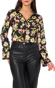 Vince Camuto Floral Long Sleeve Shirt