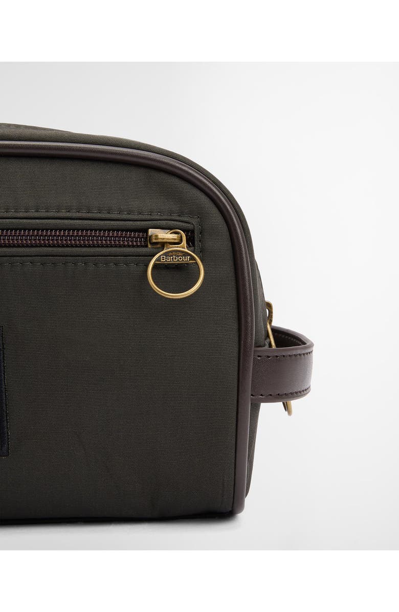 Barbour Waxed Cotton Wash Bag, Alternate, color, 