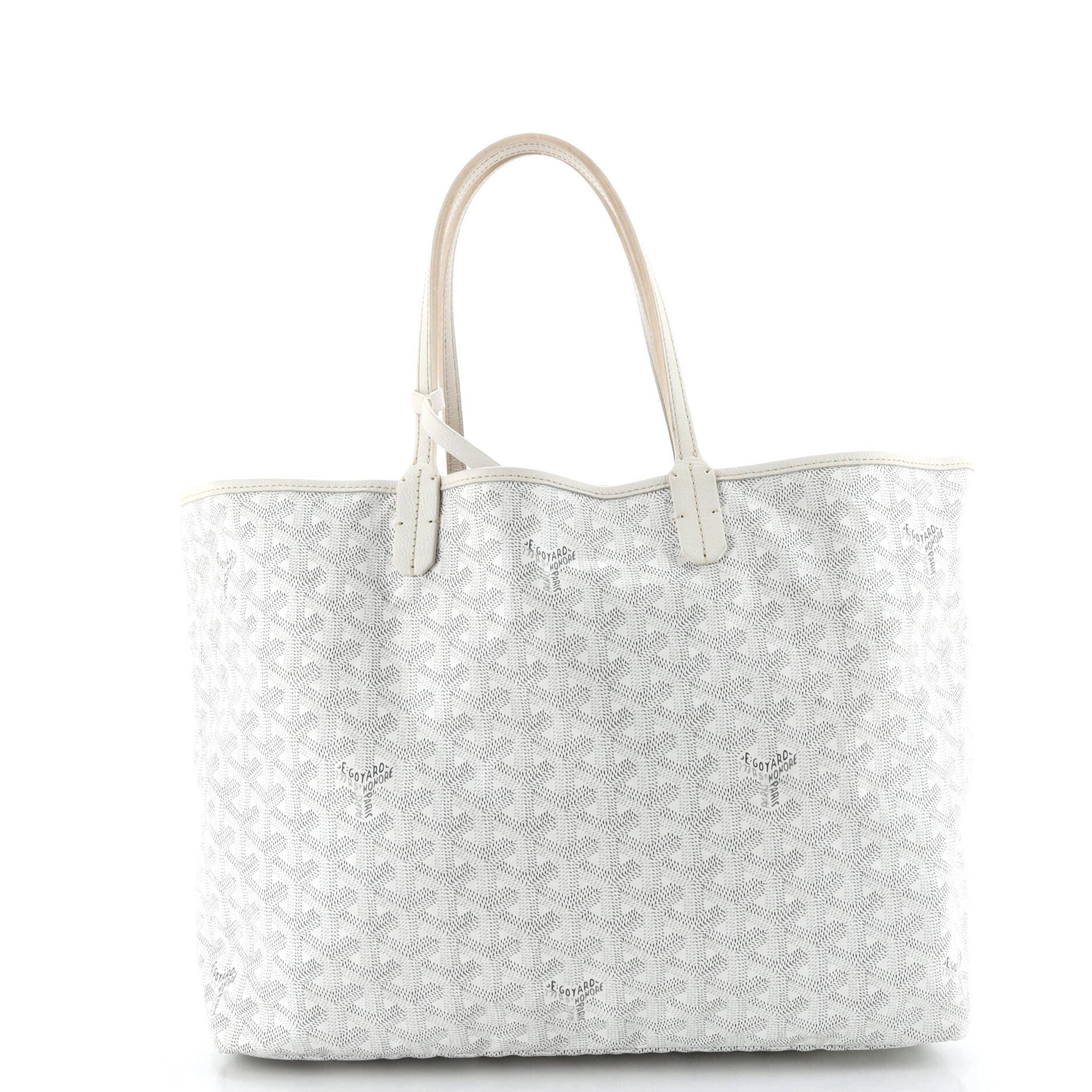 Pre-Owned Goyard Saint Louis Tote Coated Canvas PM, Alternate, color, White