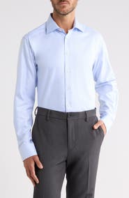 Eton Contemporary Fit Houndstooth Dress Shirt