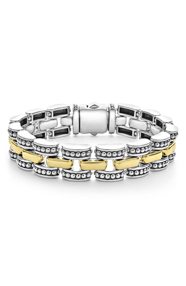 LAGOS Gold Caviar Link Bracelet, Main, color, Two-Tone