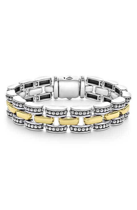 Gold Caviar Link Bracelet