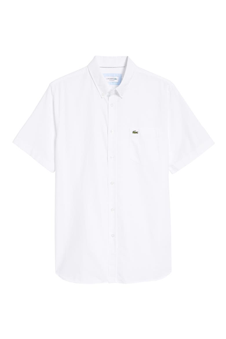 Regular Fit Short Sleeve Cotton Sport Shirt, Alternate, color, WHITE
