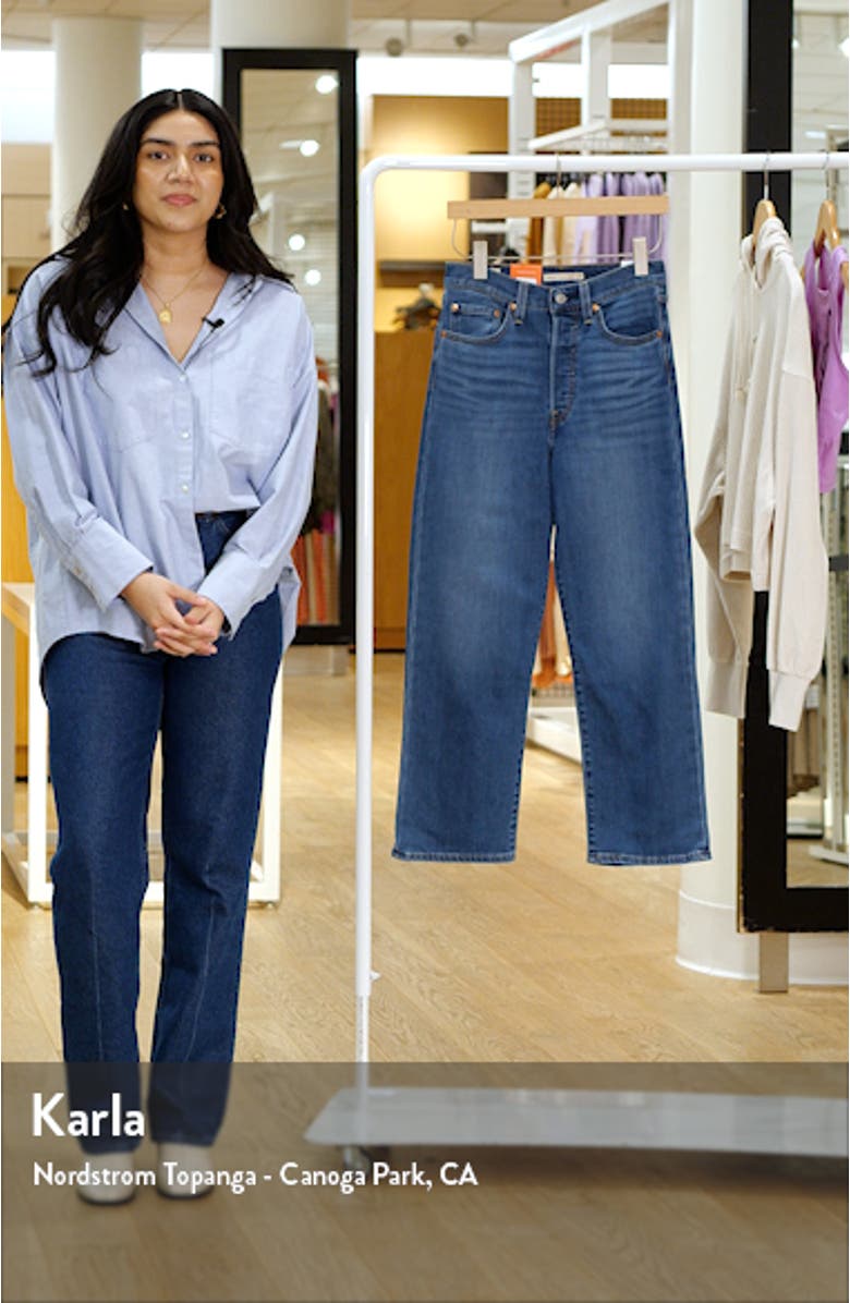 Ribcage High Waist Ankle Straight Leg Jeans, sales video thumbnail