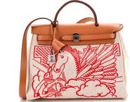 Pre-Owned Hermes Herbag Zip Pegase Pop Toile and Leather 31