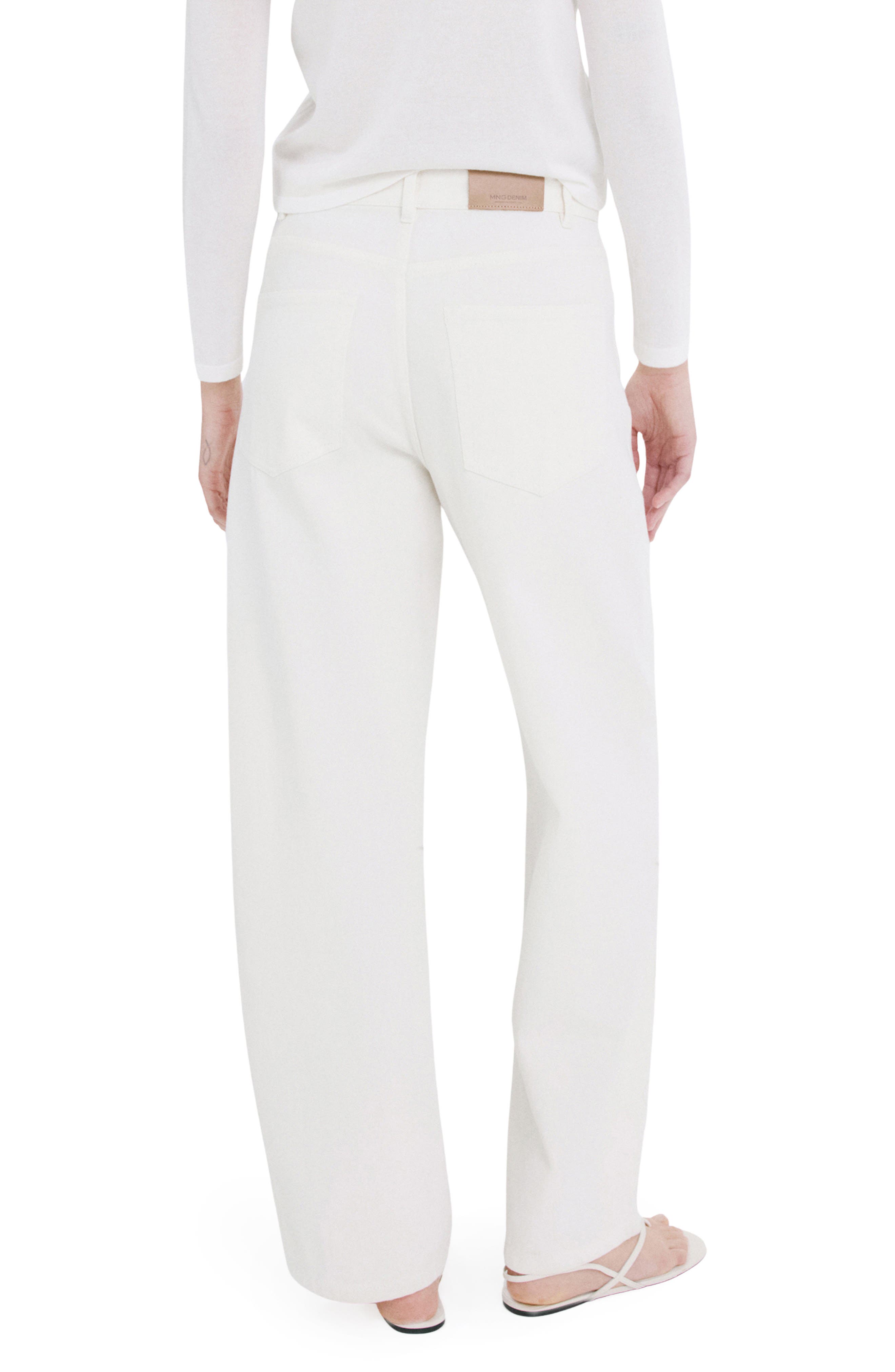 Floral Embroidered Wide Leg Jeans - image 2