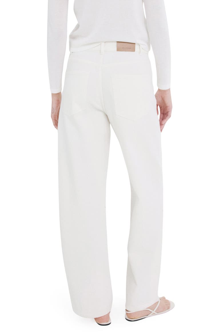 Floral Embroidered Wide Leg Jeans, Alternate, color, OFF WHITE