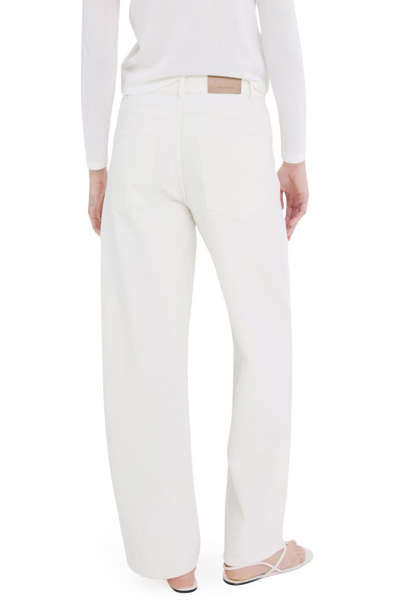 MANGO Floral Embroidered Wide Leg Jeans, Alternate, color, 