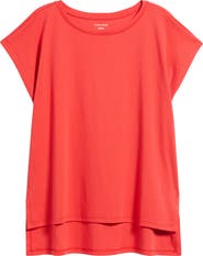 Eileen Fisher Jewel Neck Organic Cotton Pajama Top