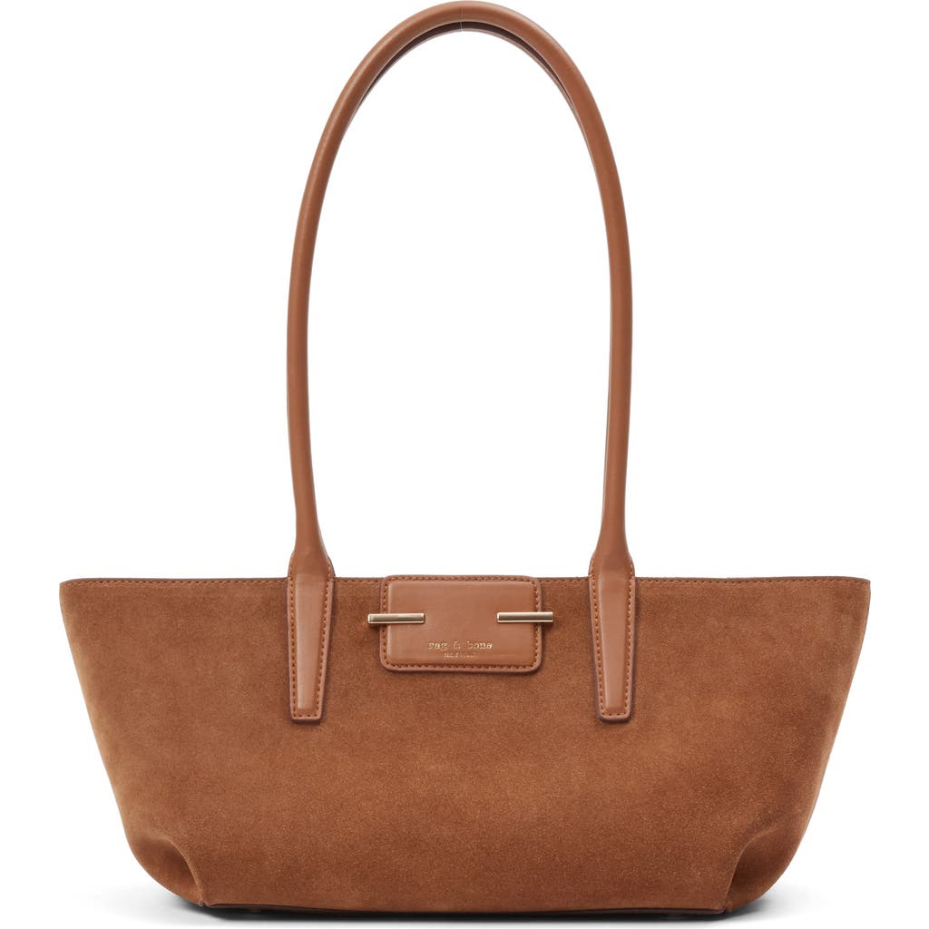 Rag & Bone Realm Suede Satchel In Golden Brown