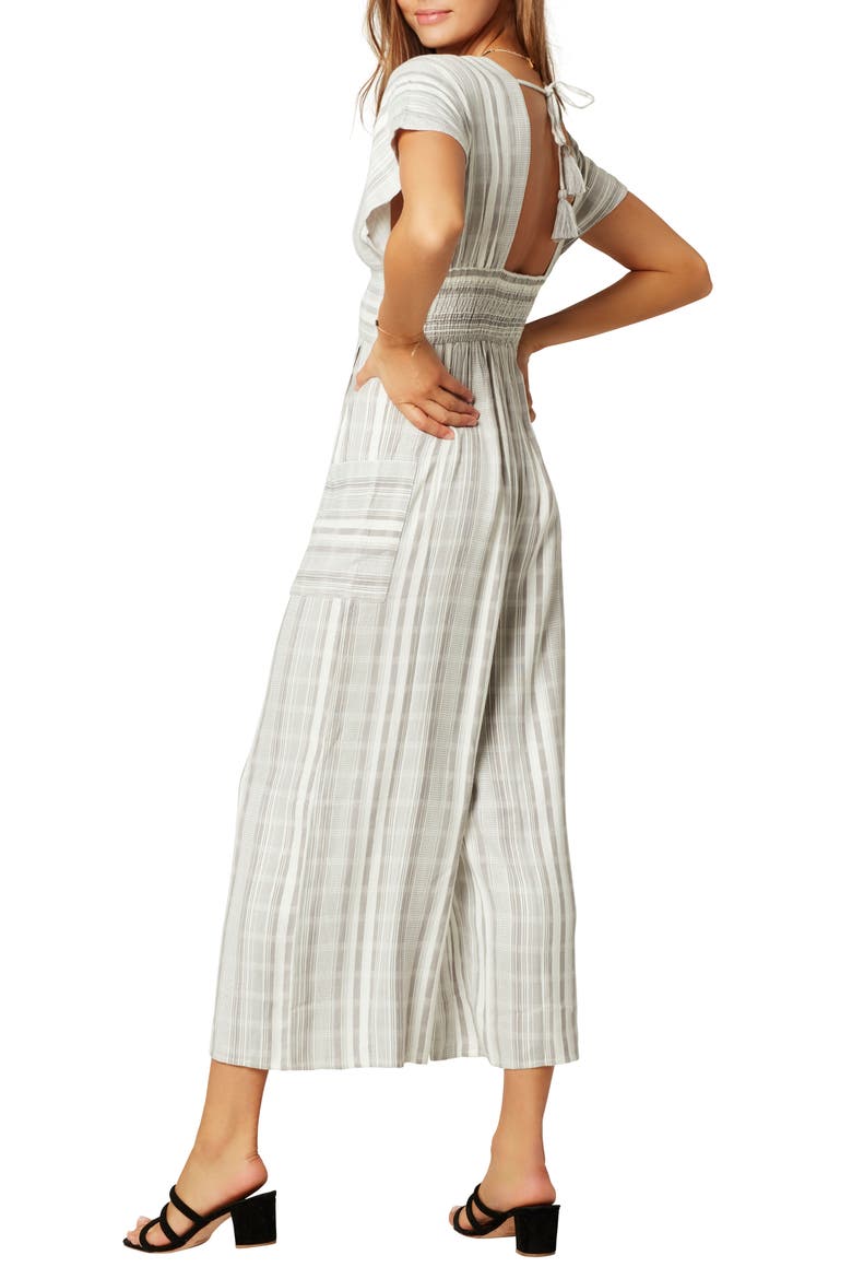 L Space Doheny Cover-Up Jumpsuit, Alternate, color, PEBBLE PEACH STRIPE