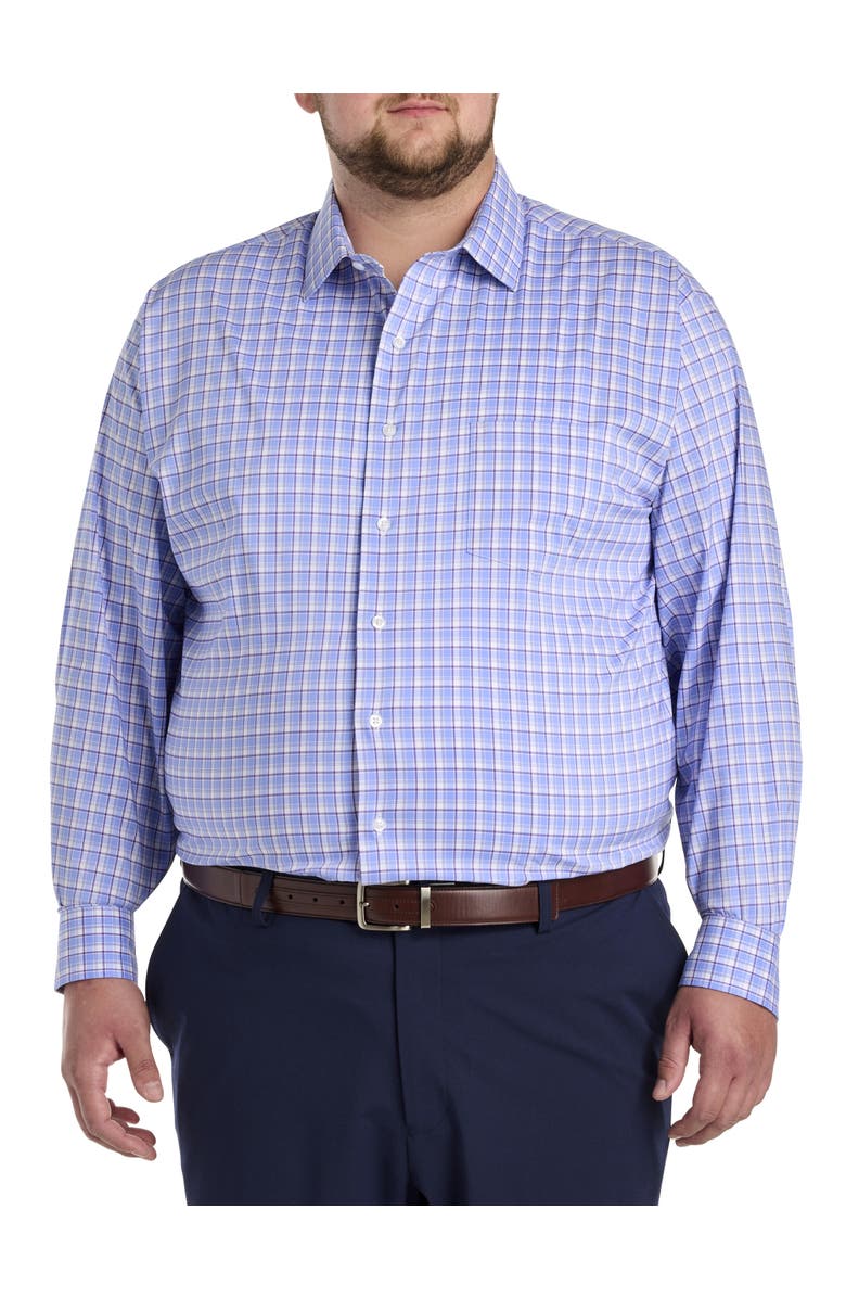 Synrgy by DXL Plaid Dress Shirt, Main, color, Blue