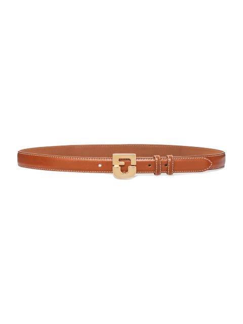 Le Lauren Slim Leather Belt
