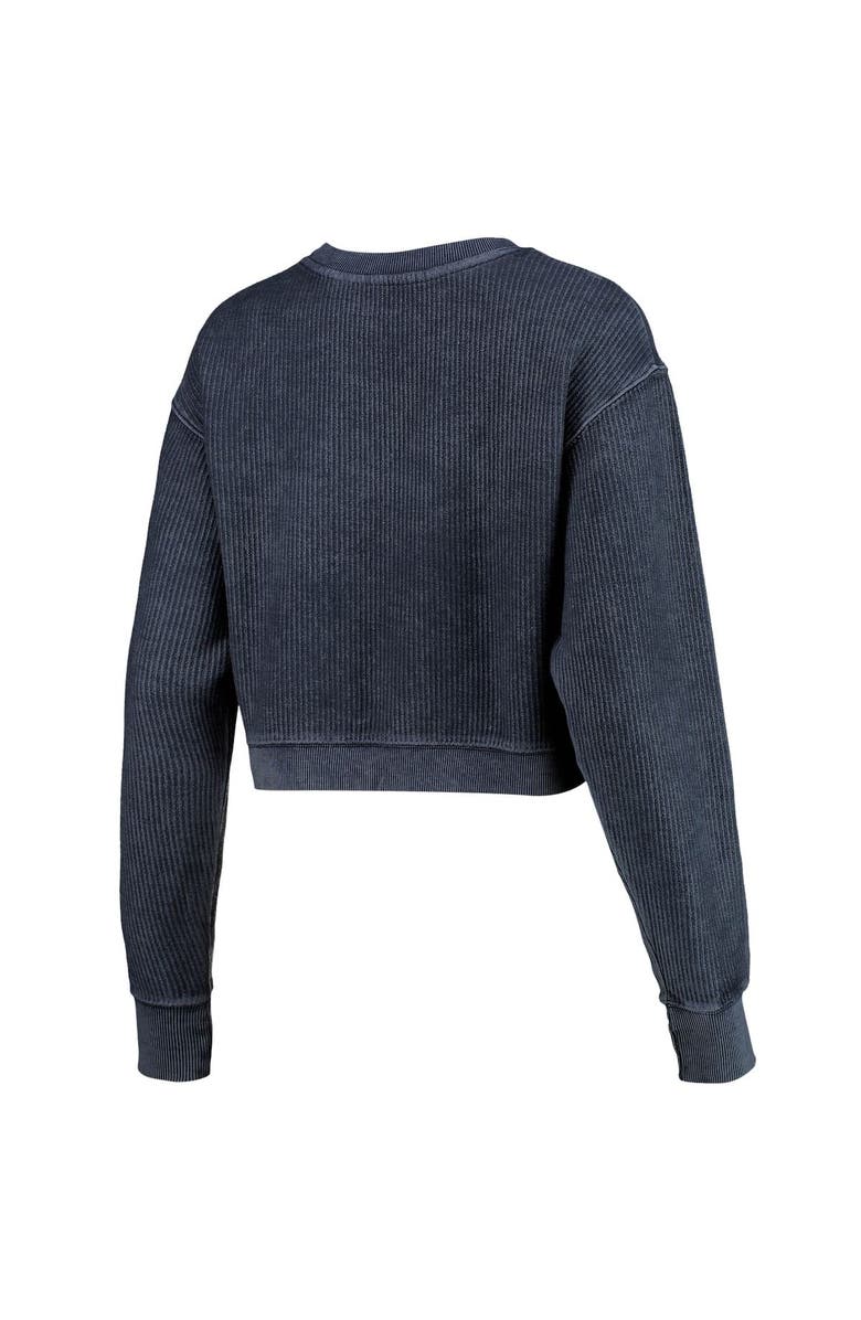 LEAGUE COLLEGIATE WEAR Women's League Collegiate Wear Navy Michigan Wolverines Classic Corded Timber Crop Pullover Sweatshirt, Alternate, color, Navy