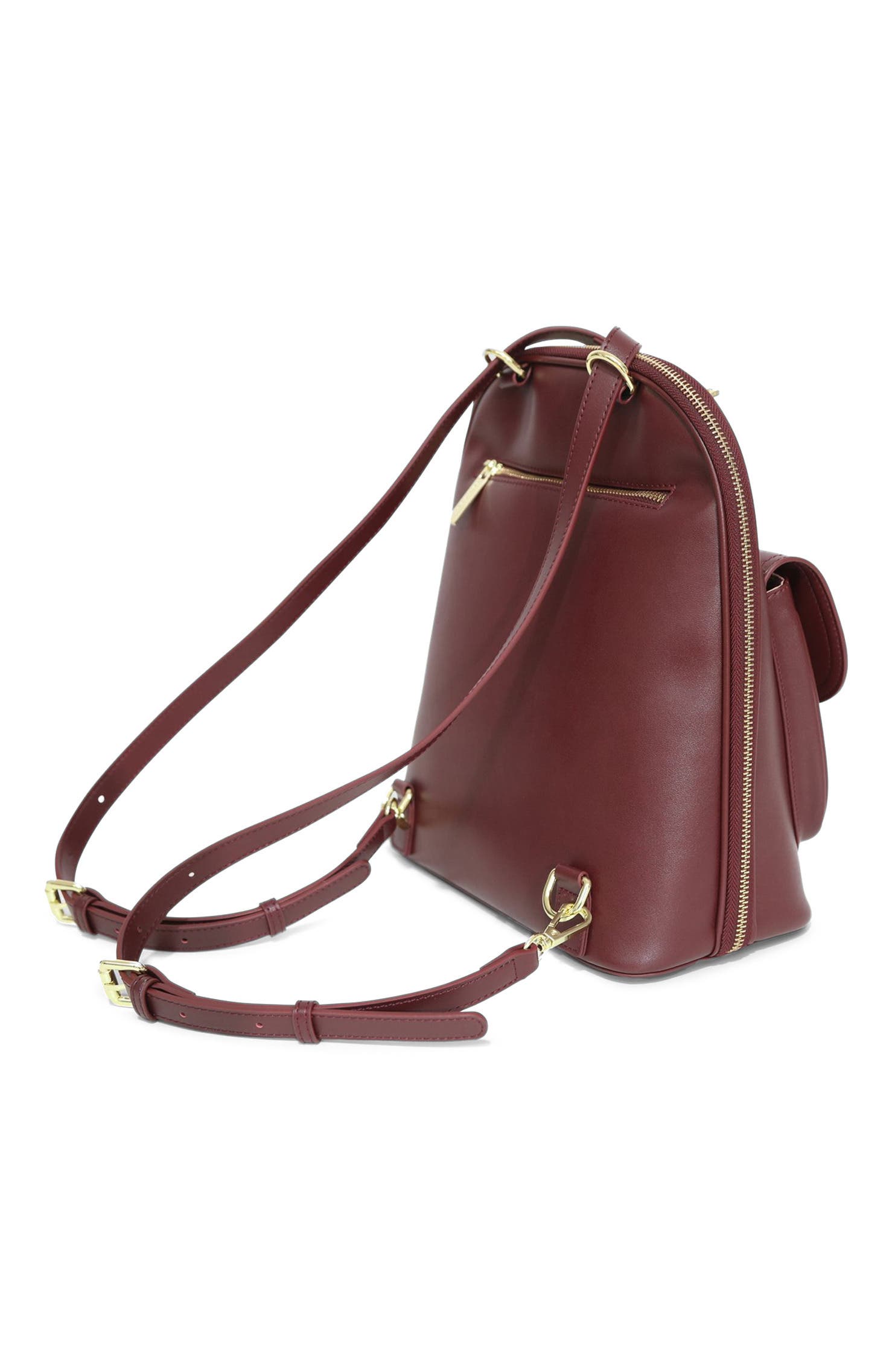 Belle & Bloom 5th Ave Leather Backpack, Alternate, color, Burgundy
