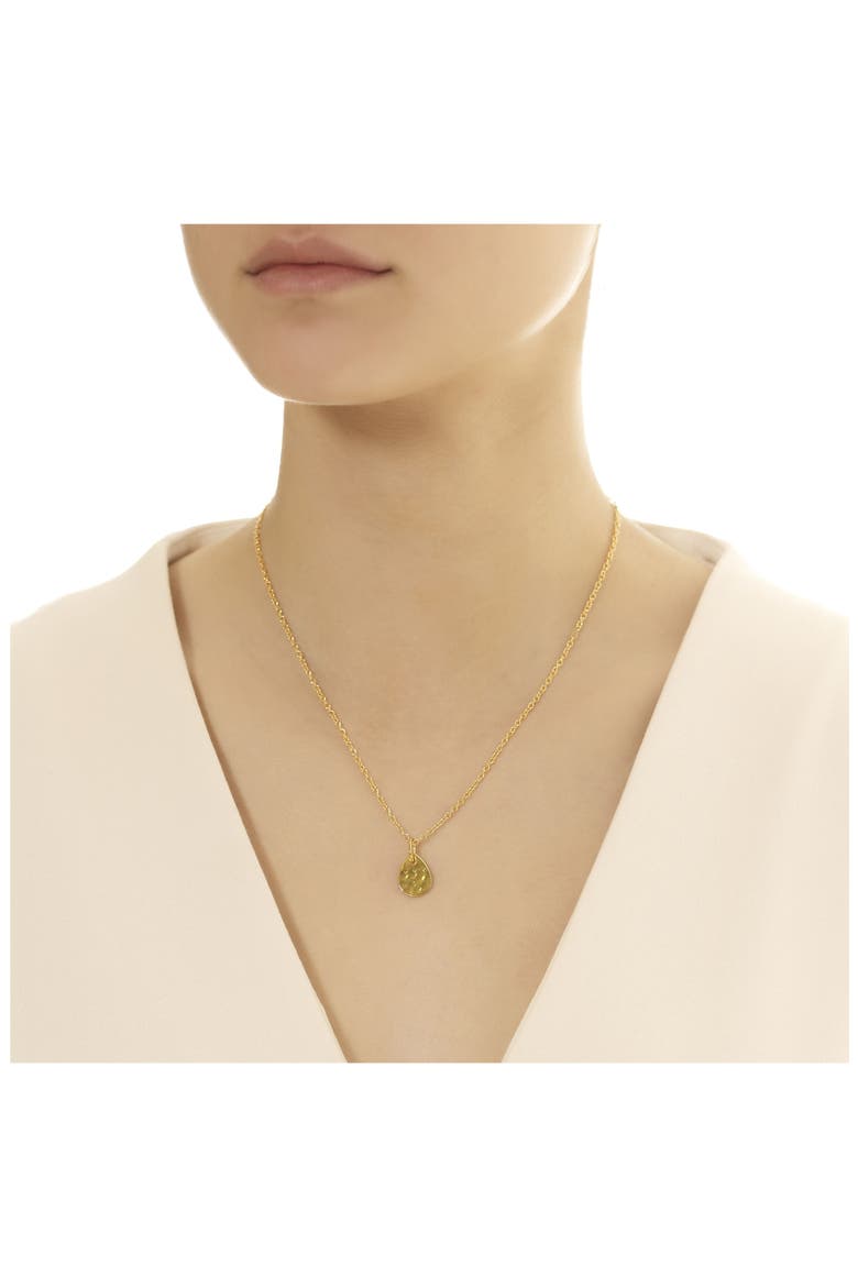 Mini Petal Teardrop Pendant Charm, Alternate, color, SILVER