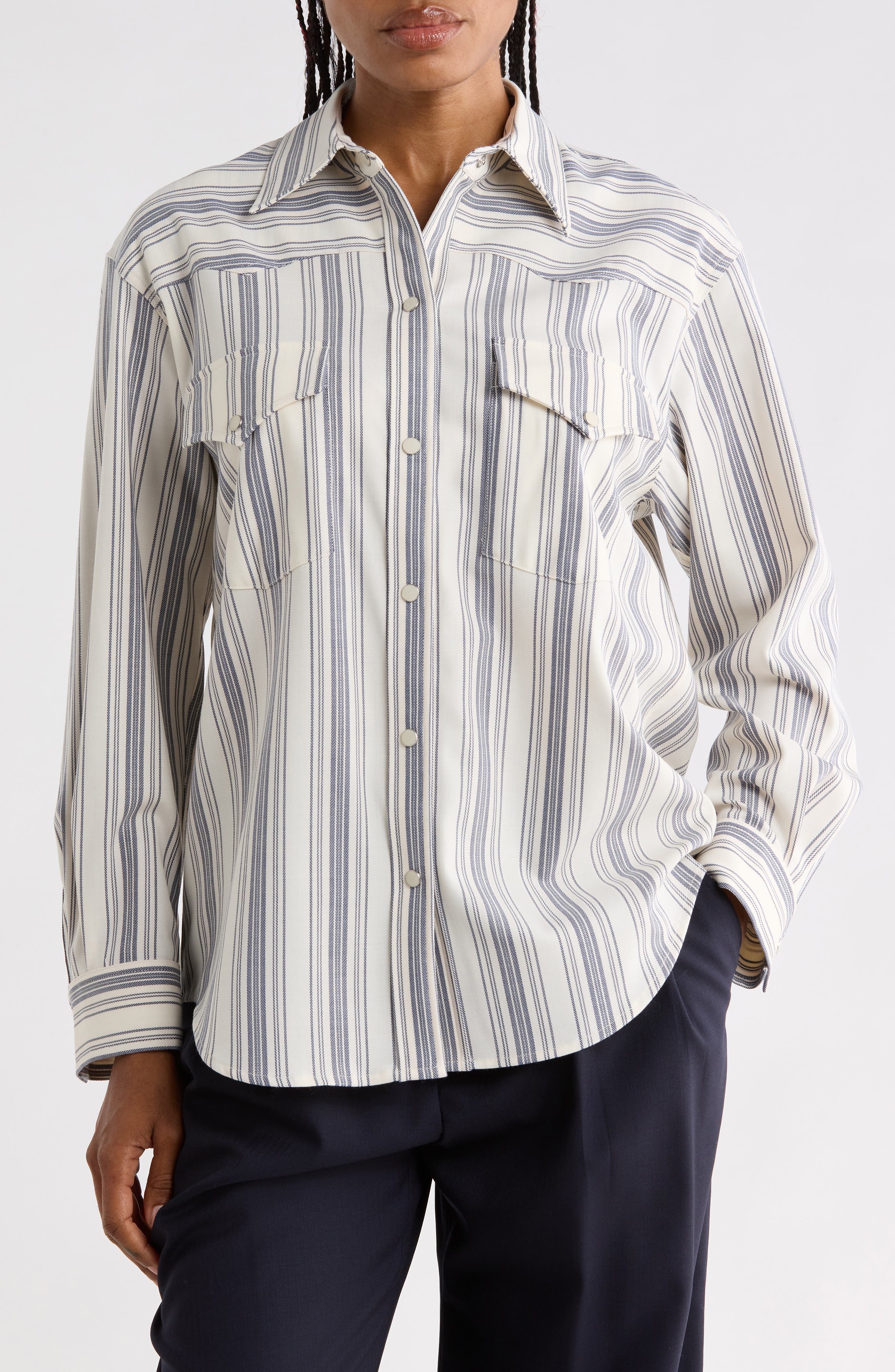 Dutton Striped Button-Up Shirt