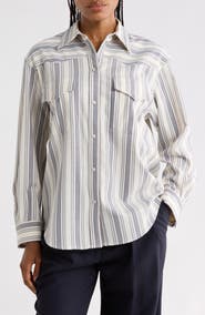 TWP Dutton Striped Button-Up Shirt