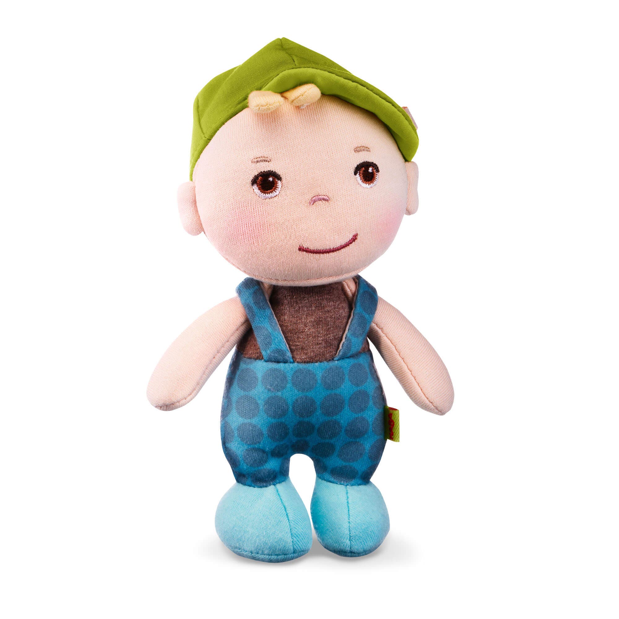 HABA Mini Soft Doll Matteo - Tiny 6" First Baby Boy Doll from Birth and Up in Multi 