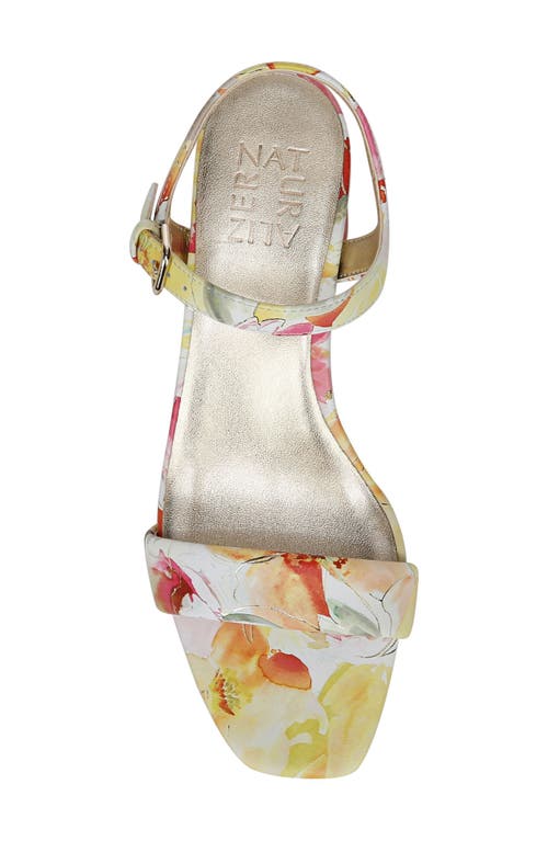Naturalizer Izzy Ankle Strap Sandal In Sunlight Yellow Multi