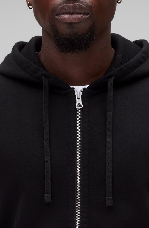 Reigning Champ Midweight Terry Standard Full Zip Hoodie In Black