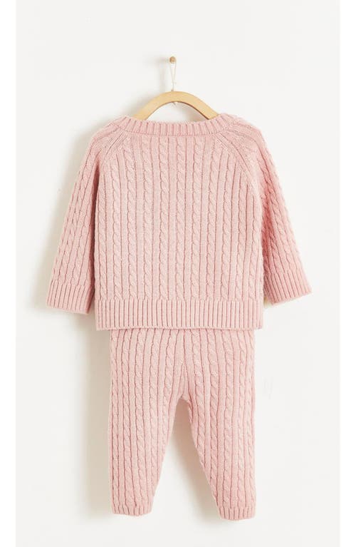 Babycottons Blake Sweater Set In Pink