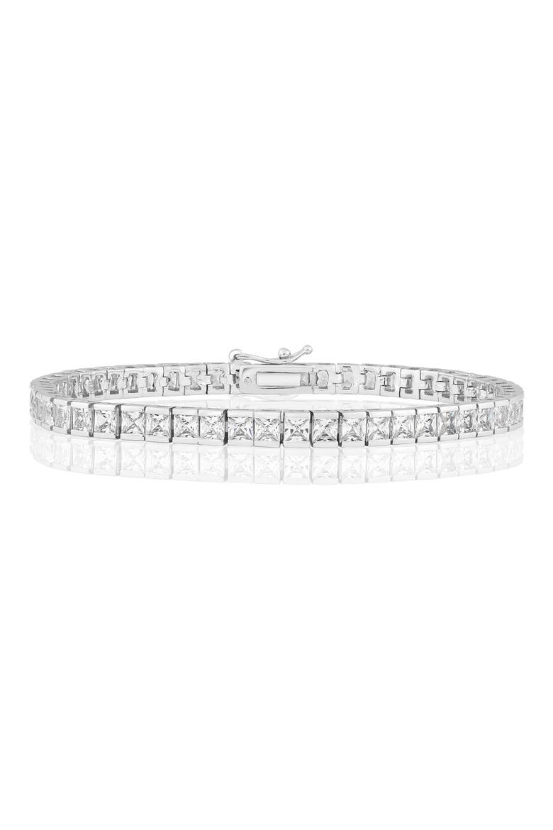 4.5mm Channel-Set Cubic Zirconia Bracelet, Main, color, SILVER