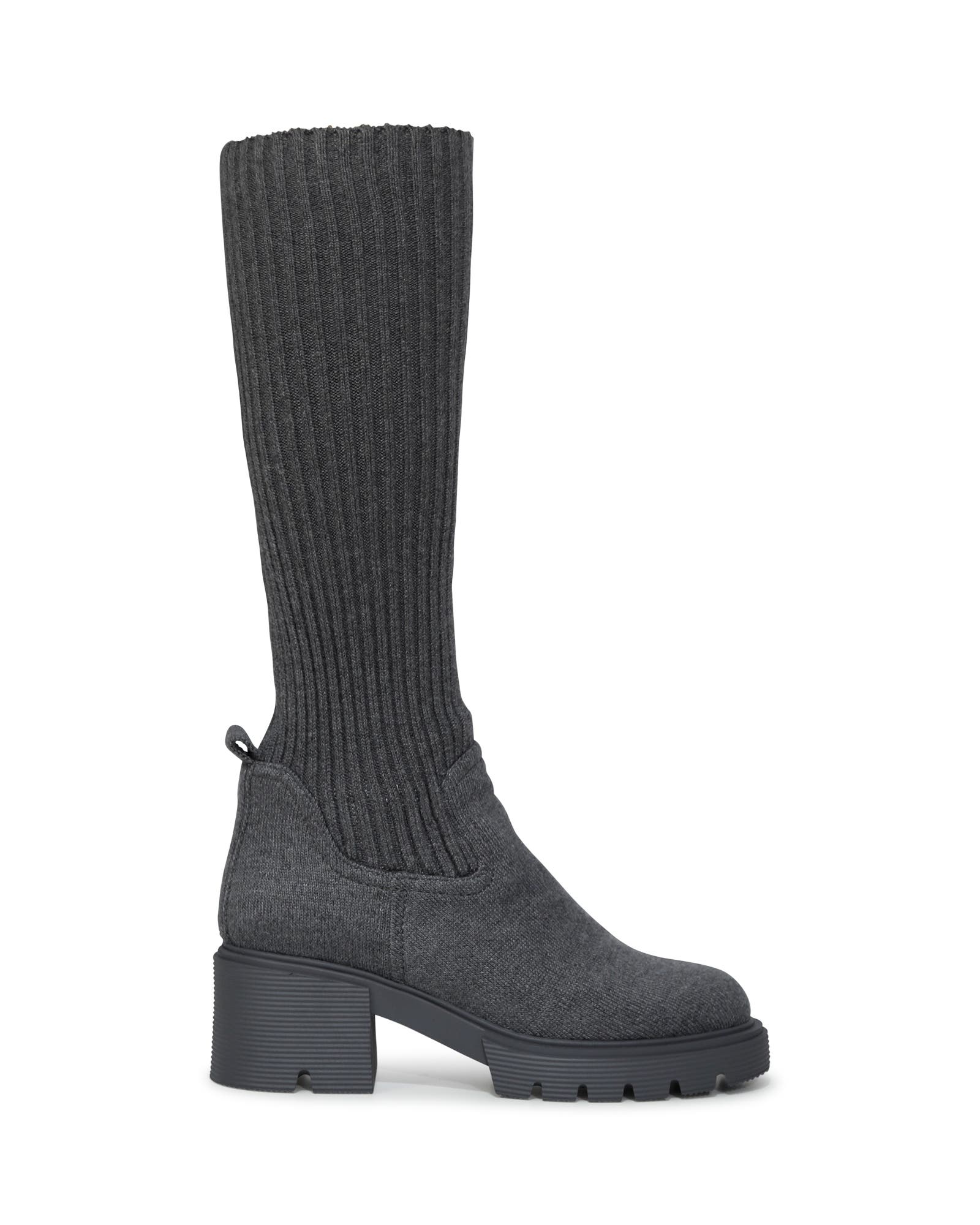 Tokyo Lights Rib Sock Boot, Main, color, Grey