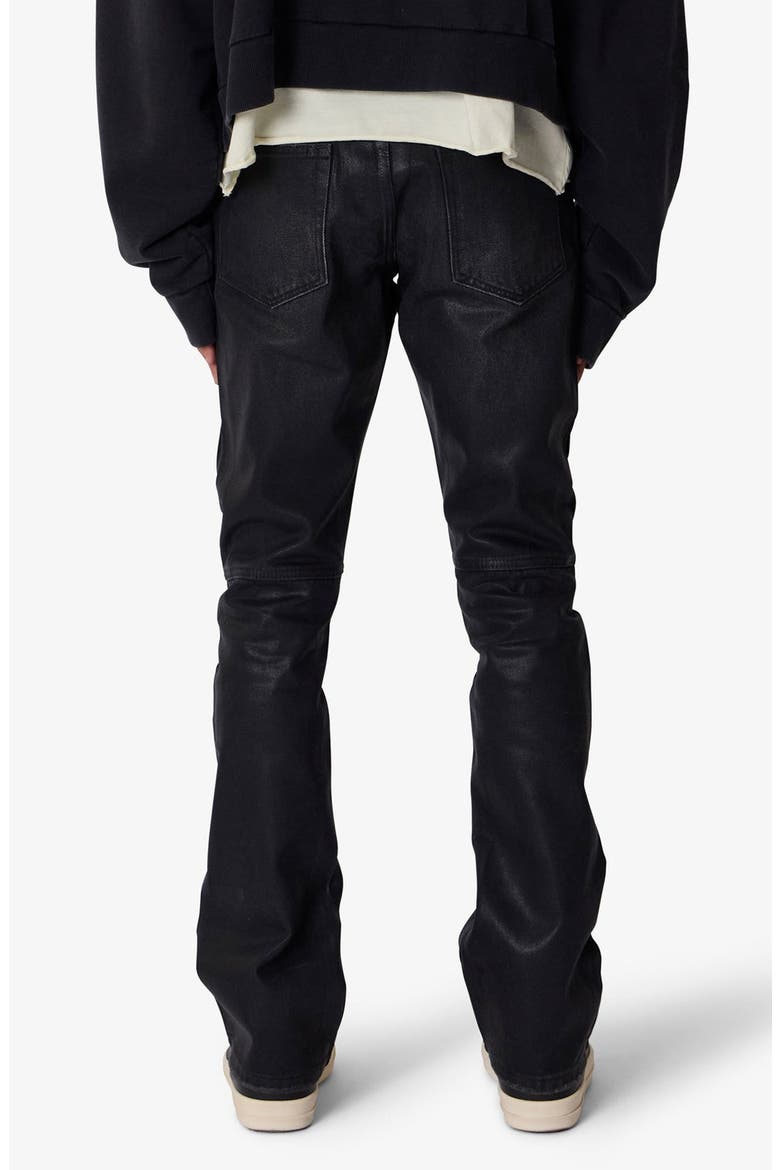 B729 Waxed Straight Leg Jeans, Alternate, color, BLACK