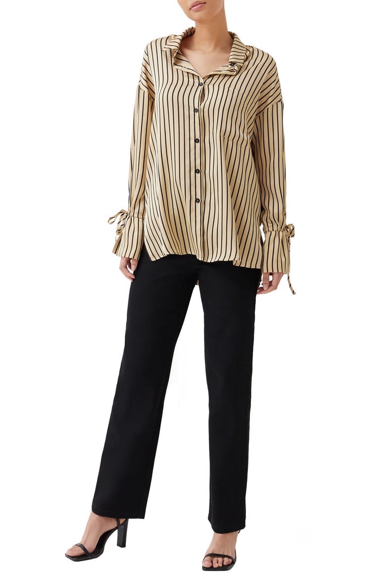 Rodell Stripe Tie Cuff Shirt, Alternate, color, STRIPE