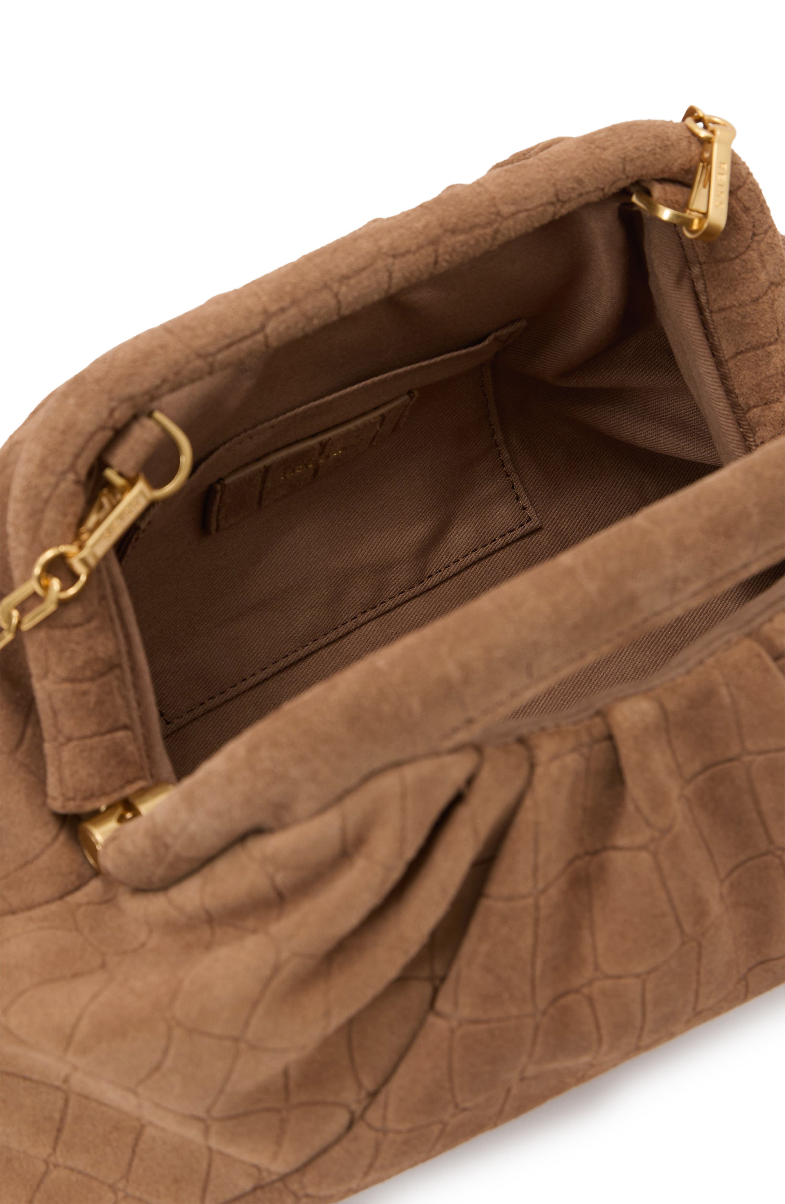 June Leather Clutch, Alternate, color, TAN
