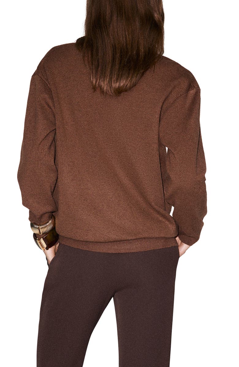 MANGO Fine Knit V-Neck Sweater, Alternate, color, 