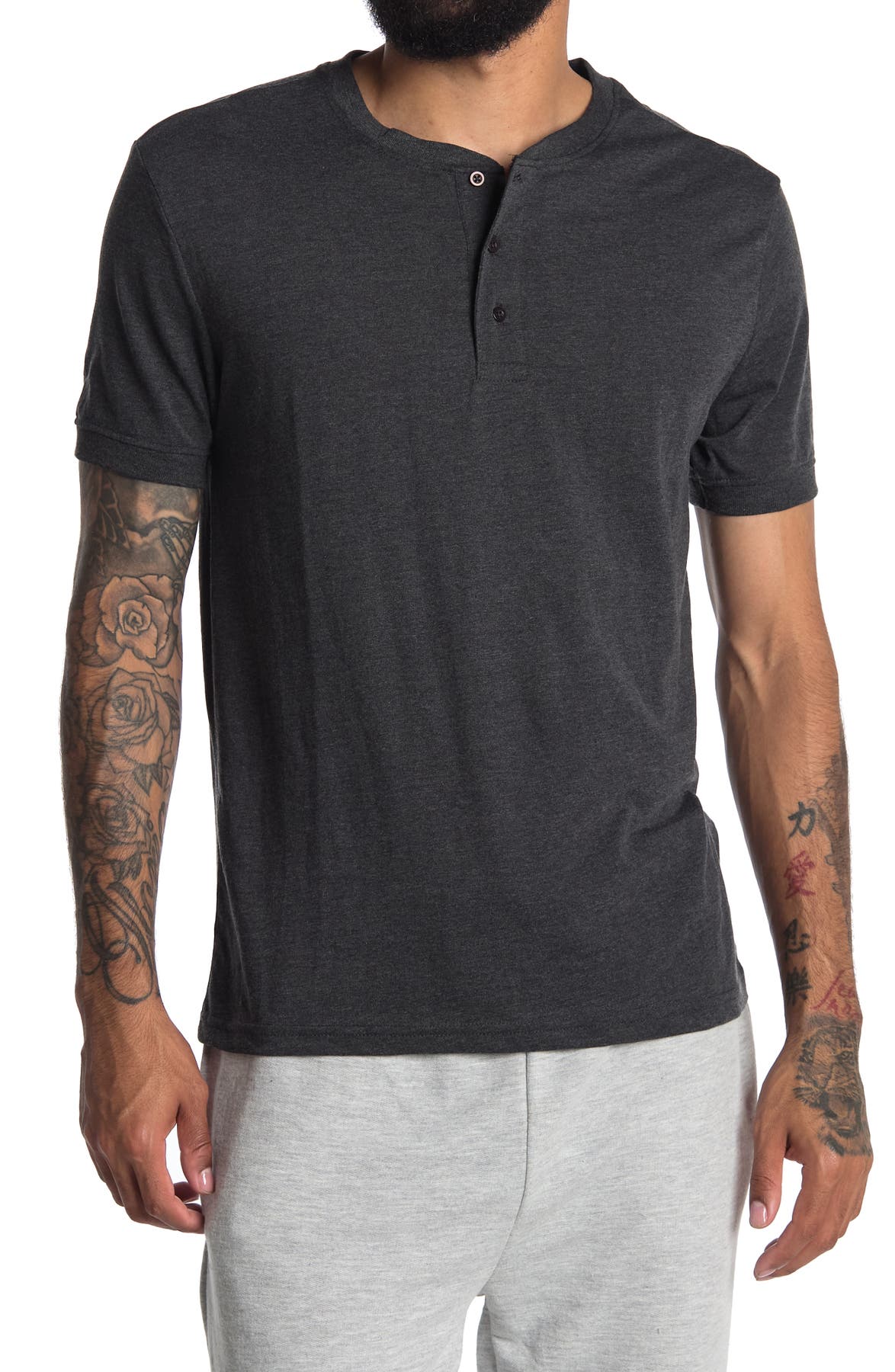 Unsimply Stitched Supersoft Short Sleeve Knit Henley