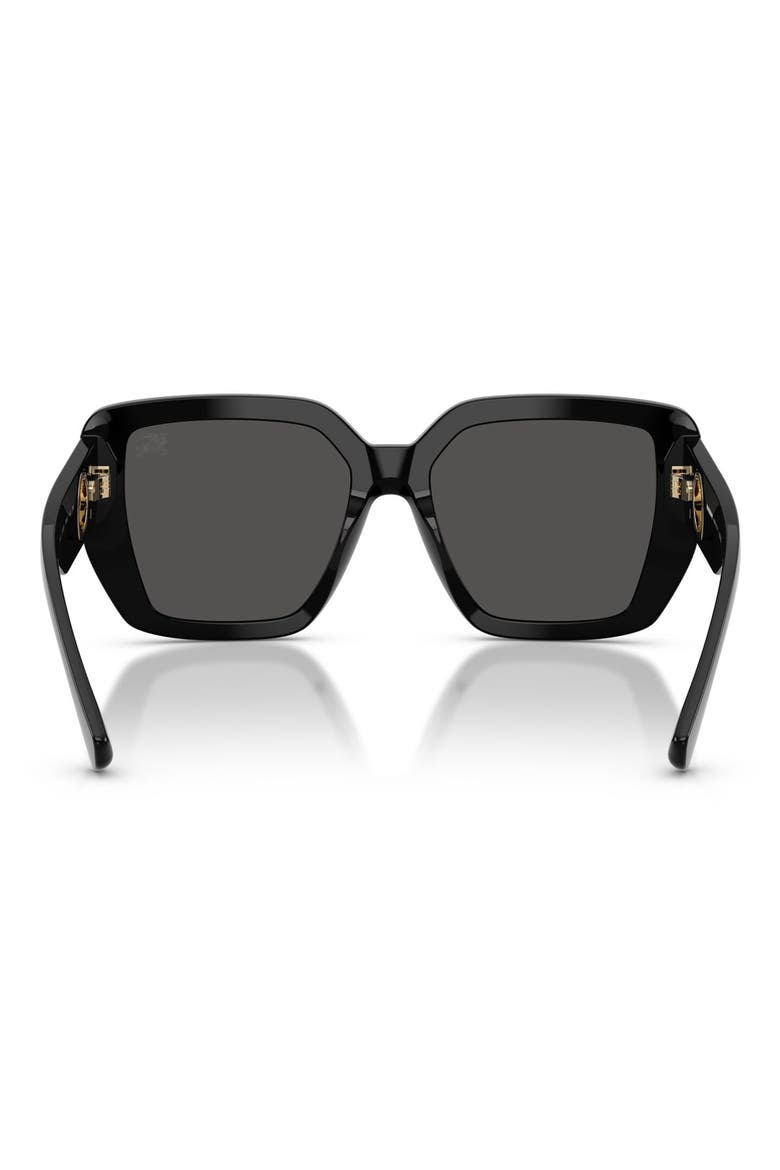 54mm Square Sunglasses, Alternate, color, BLACK / DARK GREY