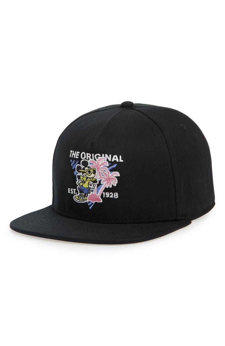 Vans x Disney Mickey's 90th Anniversary Snapback Hat, Main, color, 