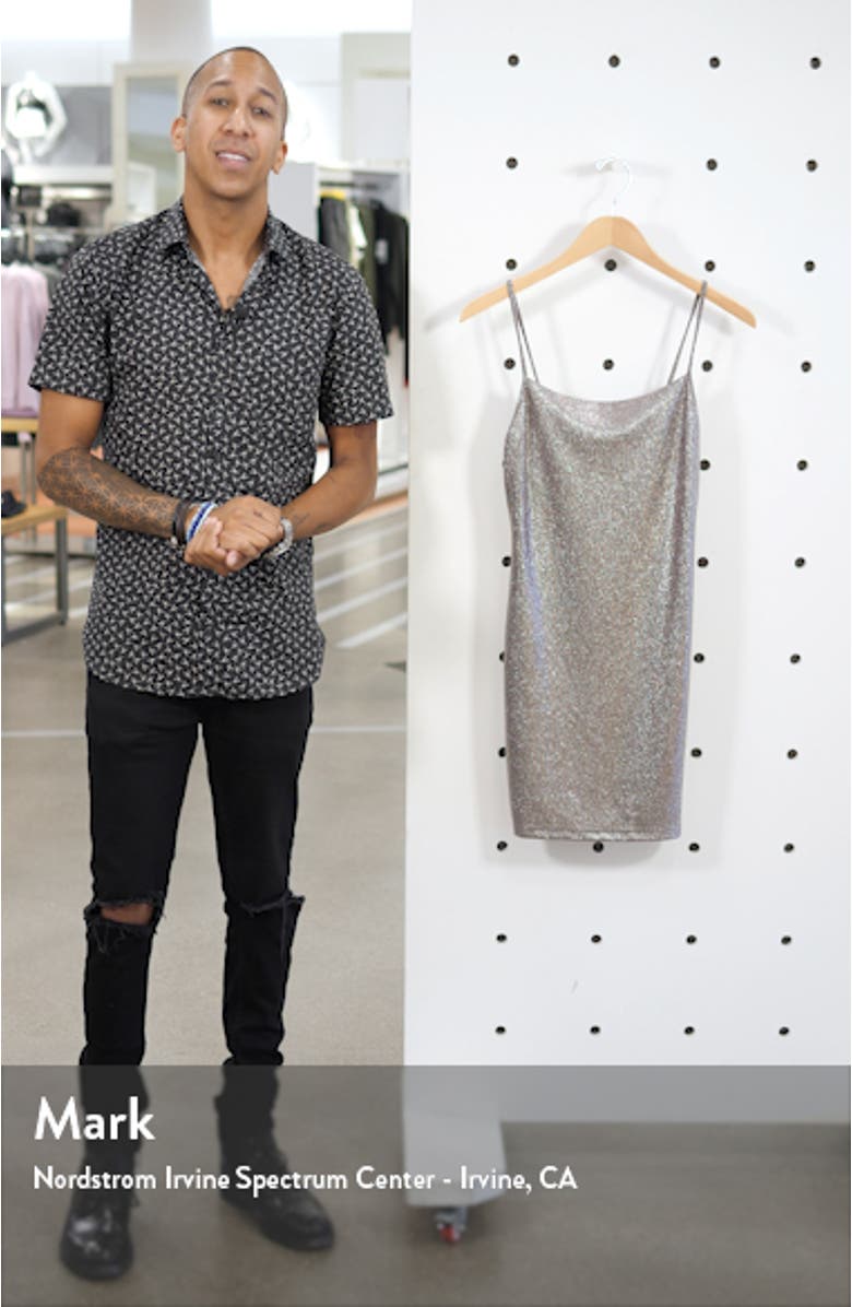 Metallic Foil Body-Con Minidress, sales video thumbnail