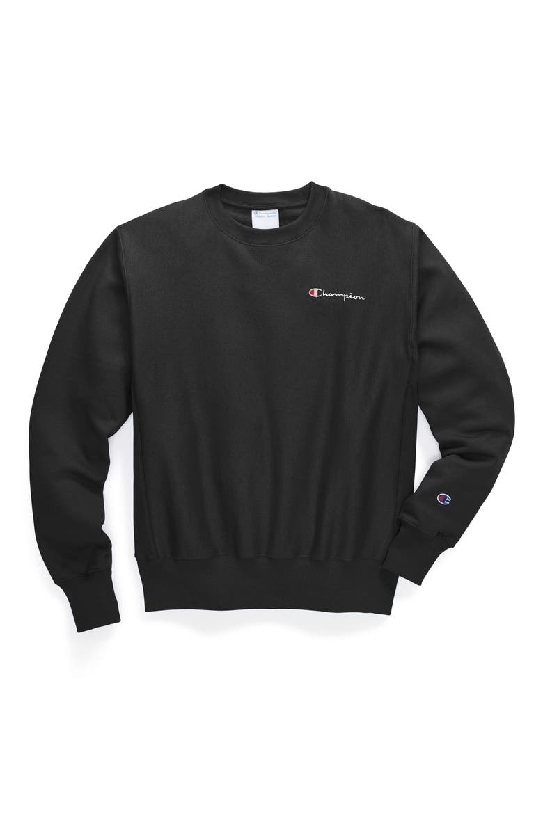 Reverse Weave® Crewneck Sweatshirt, Alternate, color, BLACK