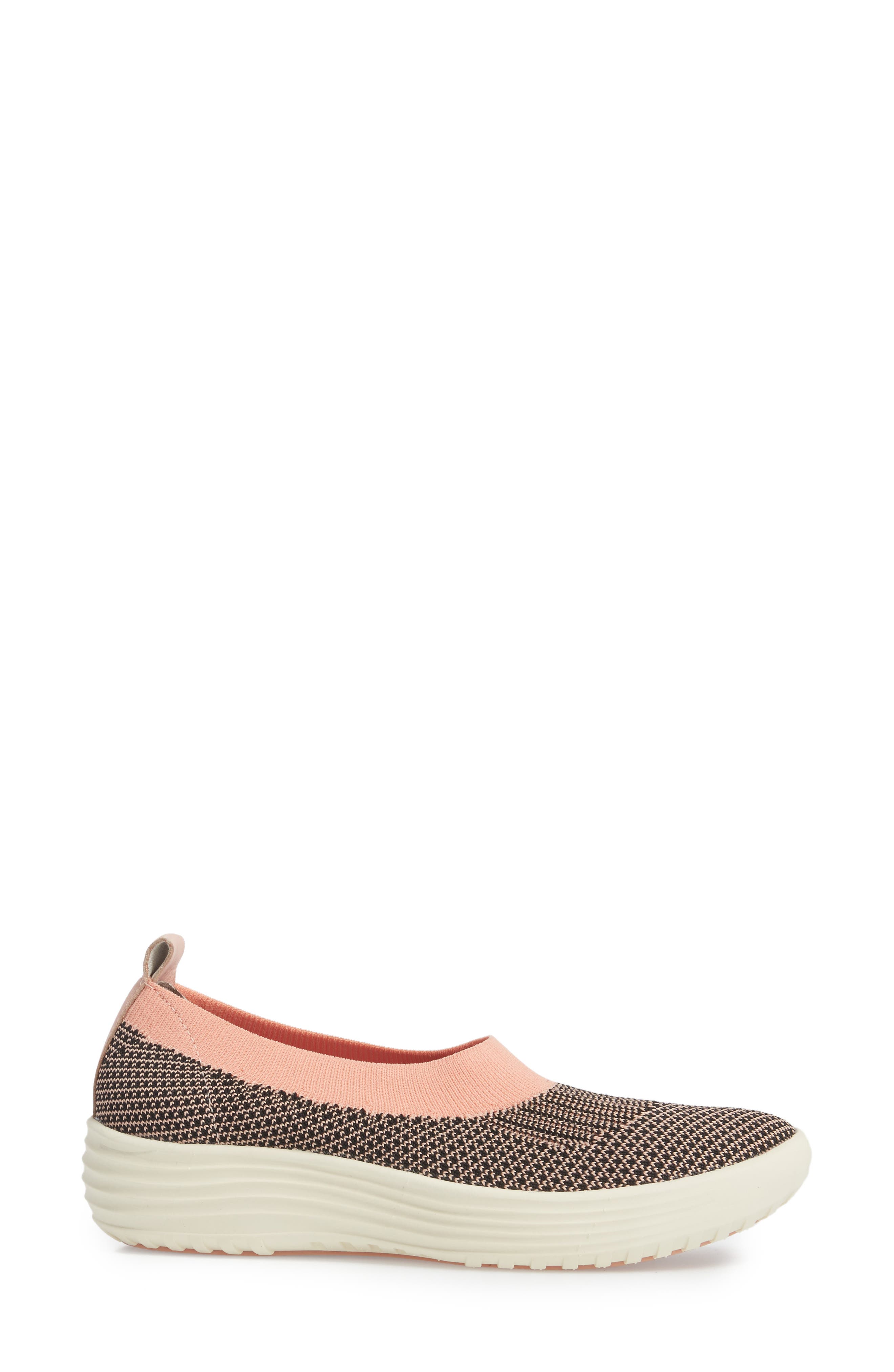 Merigold Slip-On Sock Fit Sneaker, Alternate, color, PINK/ BLACK KNIT FABRIC