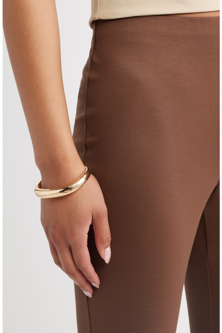 Kick Flare Stretch Twill Pants, Alternate, color, BROWN TERRA
