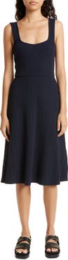 Vince Ribbed Sweetheart Neck Tank Dress