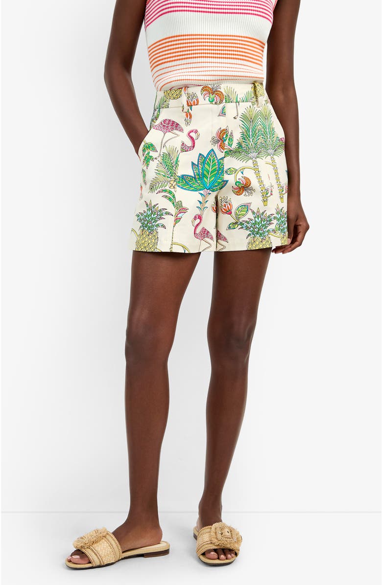 Trina Turk Noriah Flamingo Fizz Voile Short, Alternate, color, Flamingo Fizz Voile