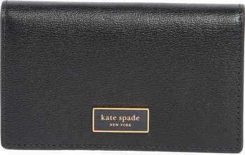 katy textured leather bifold wallet