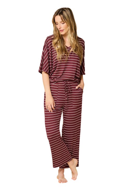 Dream Jersey Relaxed V-Neck with Capri Lounge Set