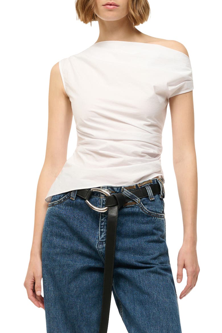 Phare One-Shoulder Top, Main, color, WHITE