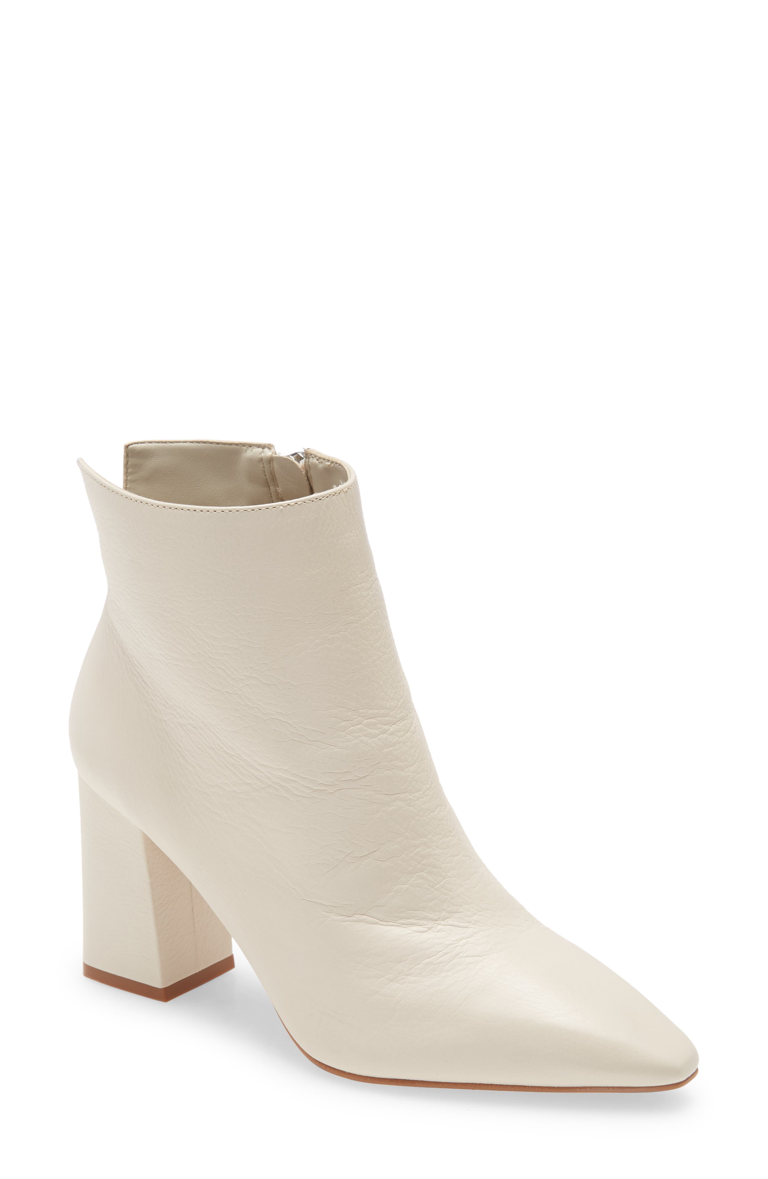 Cammen Pointed Toe Bootie, Main, color, FLUFF LEATHER