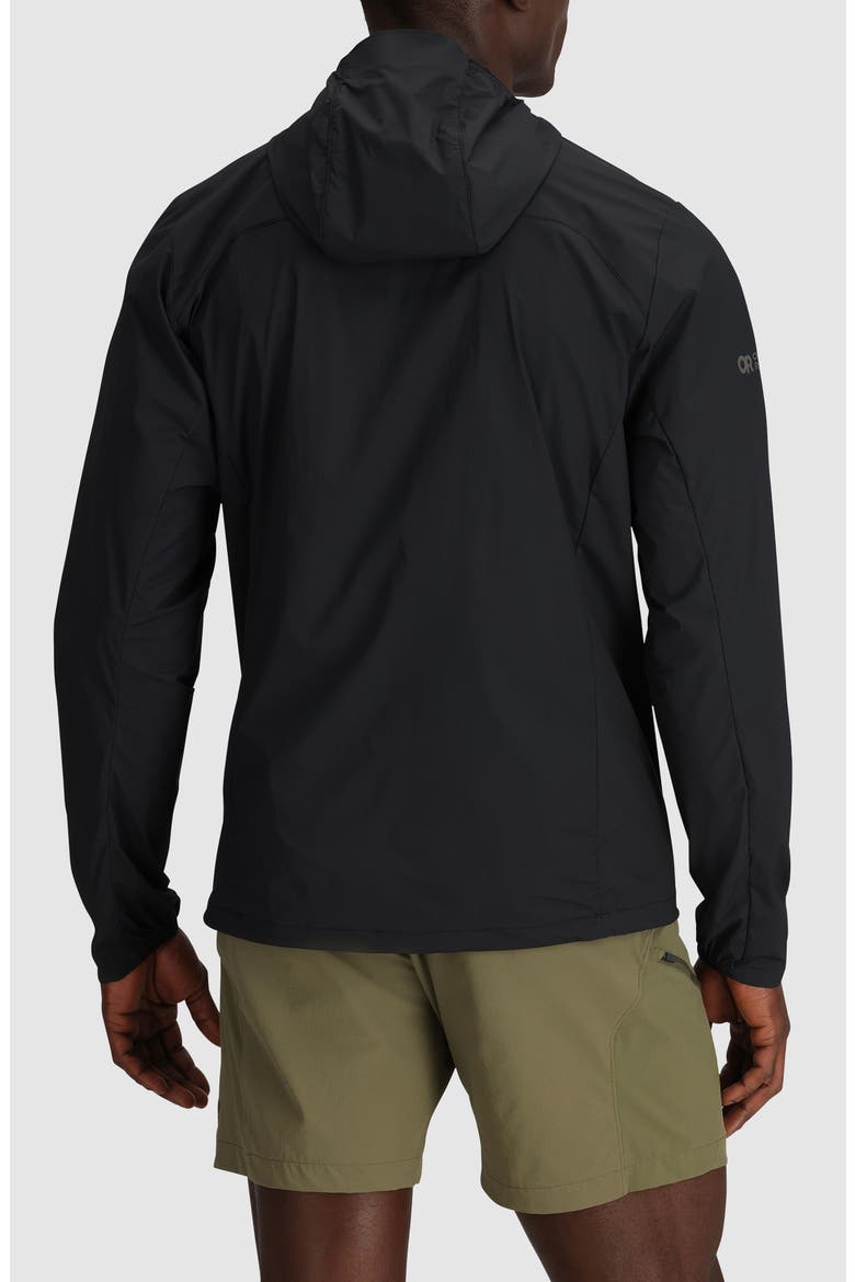 Shadow Wind Zip-Up Hoodie, Alternate, color, BLACK